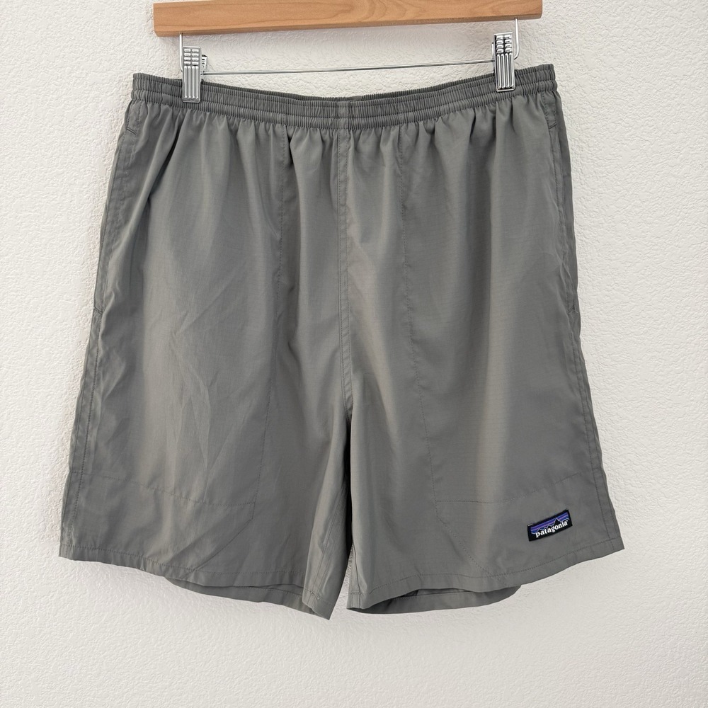 Patagonia Mens Baggies Lights 6" Shorts Large Grey Lightweight Swim Trunks